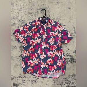 Chubbies The Friday Shirt Men's M Multi Floral Slub Poplin The Shakedown Street